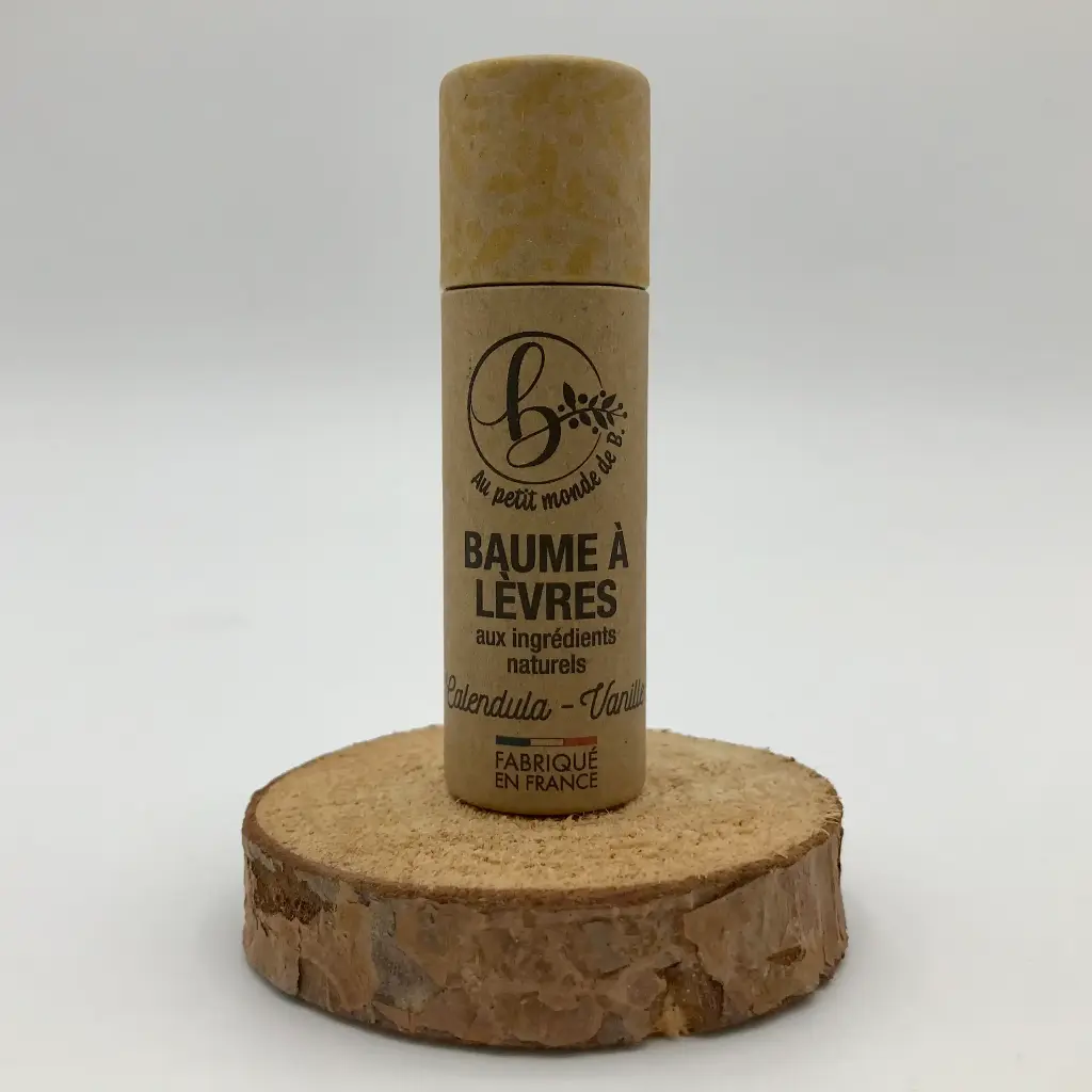 BAUME A LEVRES - CALENDULA - VANILLE - BIO - 10G - AU PETIT MONDE DE B.