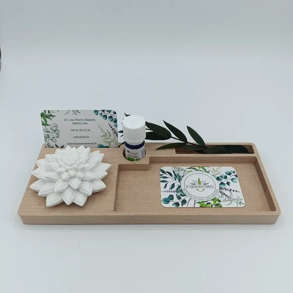 ORGALIA - ORGANISATEUR DE BUREAU ET SA FLEUR AROMATIQUE -