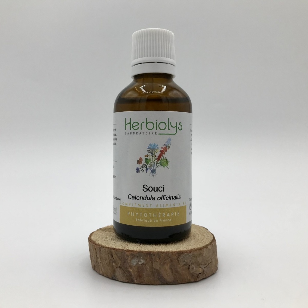 SOUCI/ CALENDULA OFFICINALIS- PLANTE FRAICHE BIO 50ML - HERBIOLYS