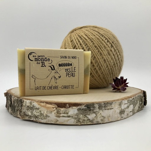 LA BËLE PEAU - LAIT DE CHEVRE/CAROTTE - BIO - SAF 100G - AU PETIT MONDE DE B.