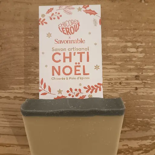 SAVON CH'TI NOEL - CHICOREE & PAIN D EPICES - BIO - SAF 100G - AU PETIT MONDE DE B.
