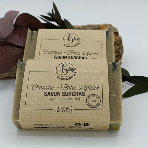 SAVON CHANVRE - TERRE DEPICES - BIO - SAF 100G - AU PETIT MONDE DE B.