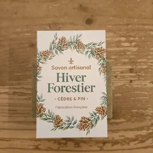 SAVON L HIVER FORESTIER - PIN CEDRE ORTIE - BIO - SAF 100G - AU PETIT MONDE DE B.