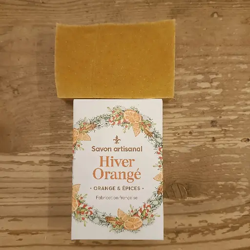 SAVON L HIVER ORANGE - ORANGE & EPICES - BIO - SAF 100G - AU PETIT MONDE DE B.