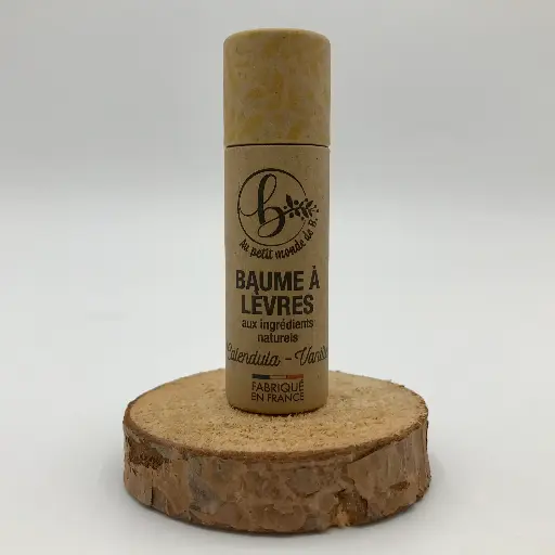 BAUME A LEVRES - CALENDULA - VANILLE - BIO - 10G - AU PETIT MONDE DE B.