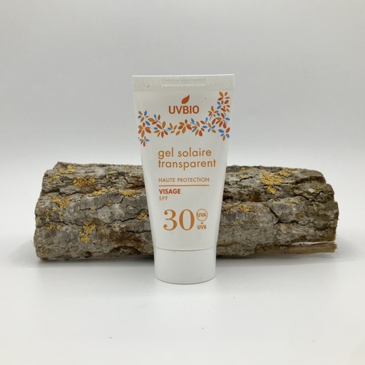GEL SOLAIRE TRANSPARENT BIO SPF30- 30 ML - UVBIO