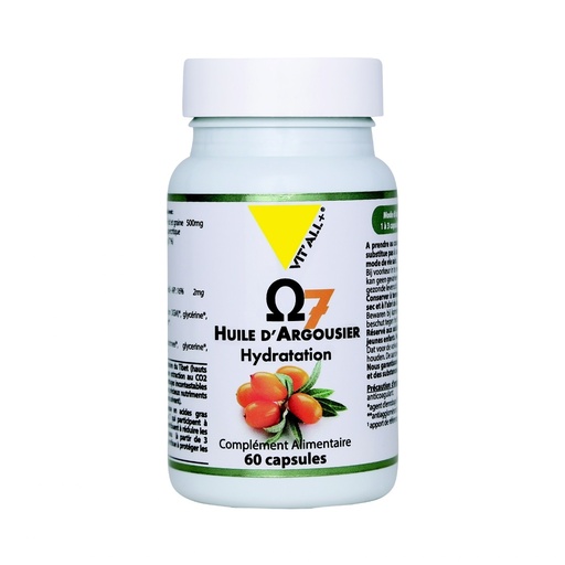 OMEGA 7 HUILE D ARGOUSIER - 500MG - 60 CAPSULES - VIT ALL +