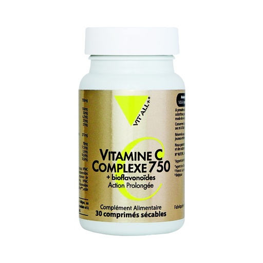 VITAMINE C 750MG COMPLEXE - 30 COMPRIMES - VIT ALL +