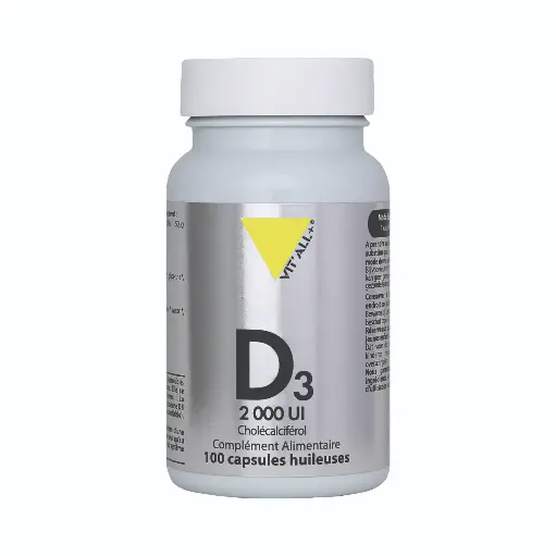 VITAMINE D3 2000UI - 100 CAPSULES - VIT ALL +